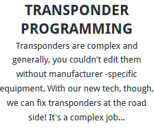 Transponder Programming Huddersfield